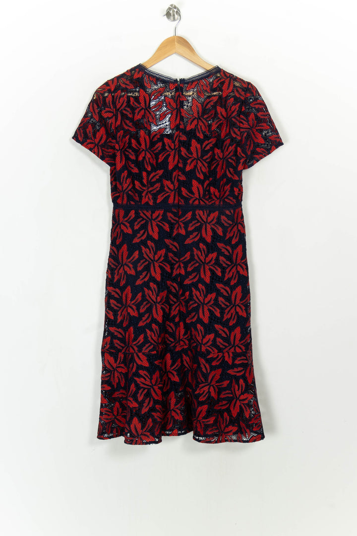 Robe Fleurie Rouge et Bleu - Taille M/38 de la marque Gerard Darel | PARAD115131 - Vendu par Paradigme - Image 5