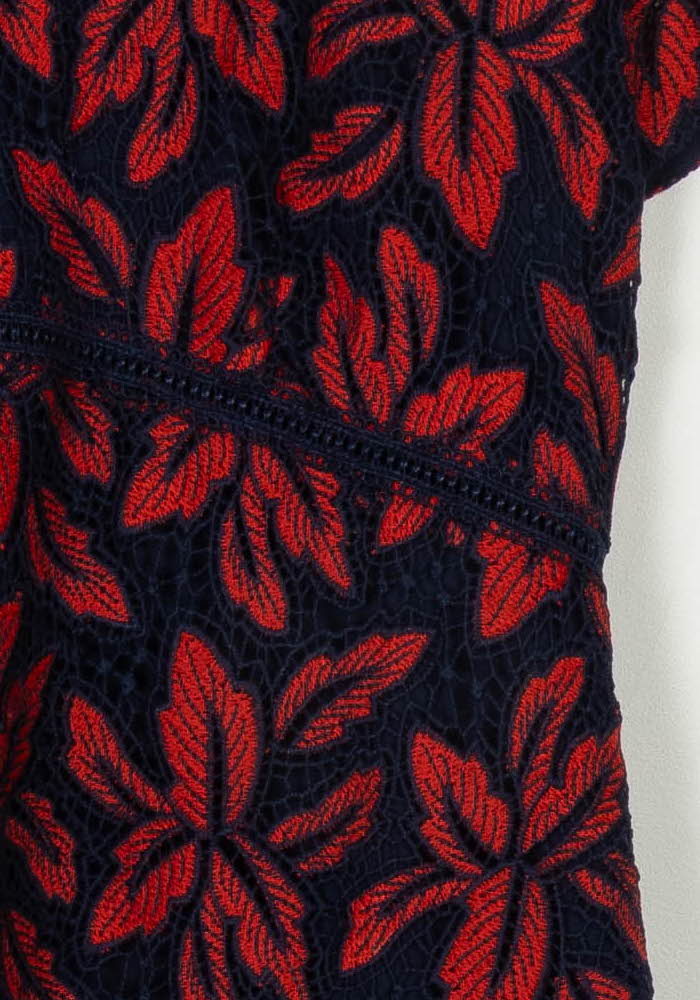 Robe Fleurie Rouge et Bleu - Taille M/38 de la marque Gerard Darel | PARAD115131 - Vendu par Paradigme - Image 3