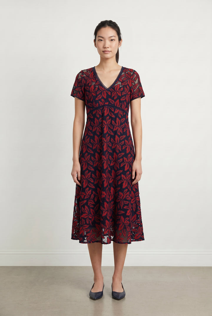 Robe Fleurie Rouge et Bleu - Taille M/38 de la marque Gerard Darel | PARAD115131 - Vendu par Paradigme - Image 1