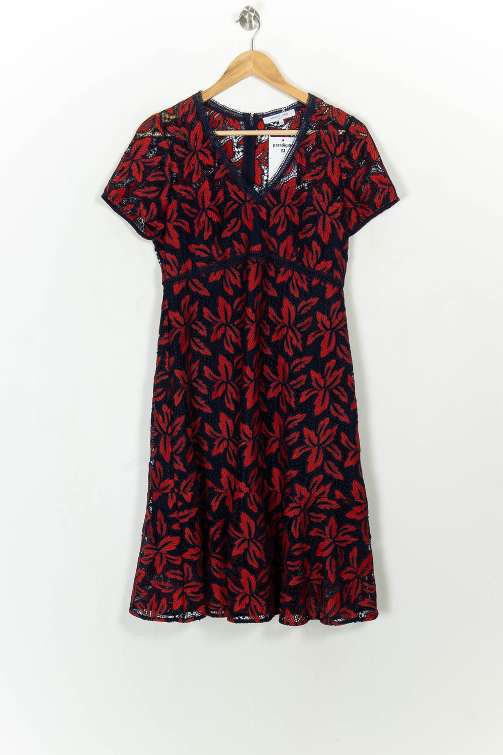 Robe Fleurie Rouge et Bleu - Taille M/38 de la marque Gerard Darel | PARAD115131 - Vendu par Paradigme - Image 2