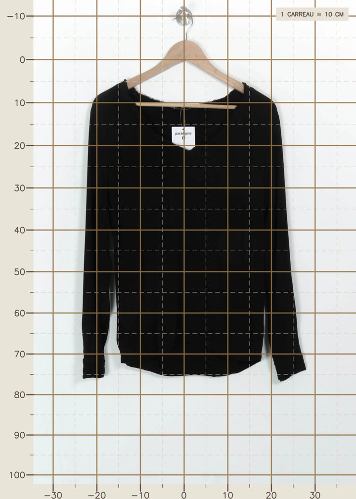 Blouse Noire - Taille M/38 de la marque Maje | PARAD115132 - Vendu par Paradigme - Image 4