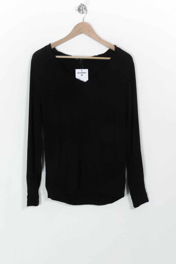 Blouse Noire - Taille M/38 de la marque Maje | PARAD115132 - Vendu par Paradigme - Image 2