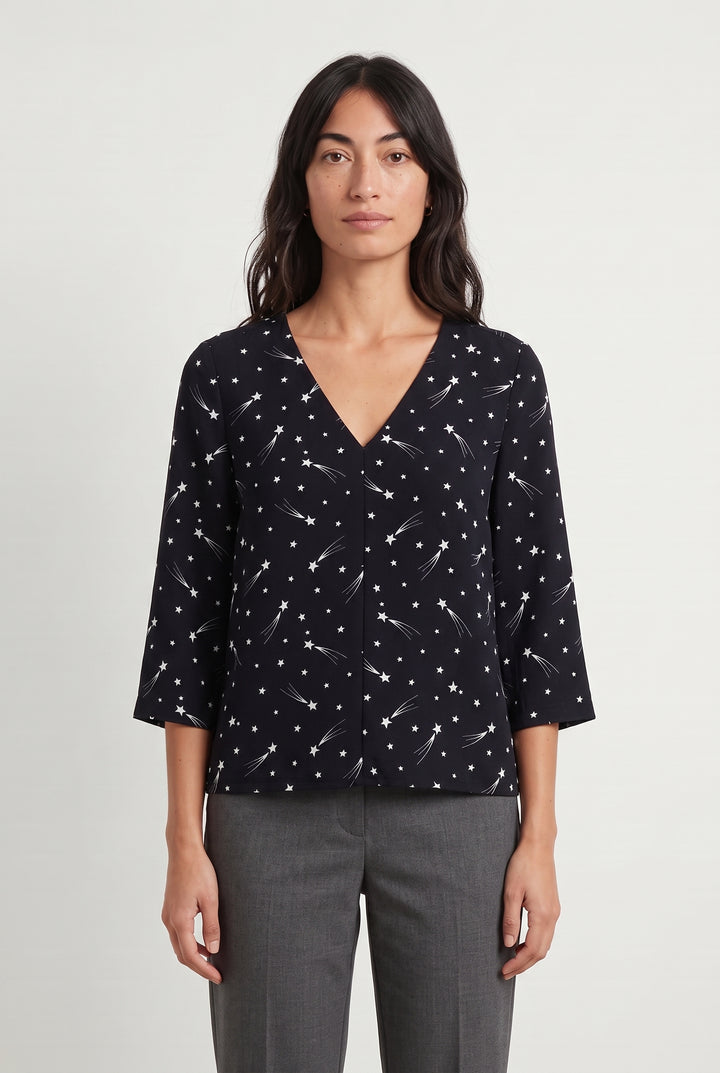 Blouse Bleue et Blanche - Taille M/38 de la marque Claudie Pierlot | PARAD115134 - Vendu par Paradigme - Image 1