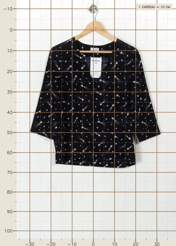 Blouse Bleue et Blanche - Taille M/38 de la marque Claudie Pierlot | PARAD115134 - Vendu par Paradigme - Image 4