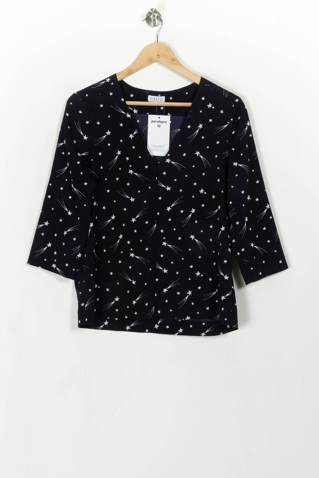 Blouse Bleue et Blanche - Taille M/38 de la marque Claudie Pierlot | PARAD115134 - Vendu par Paradigme - Image 2