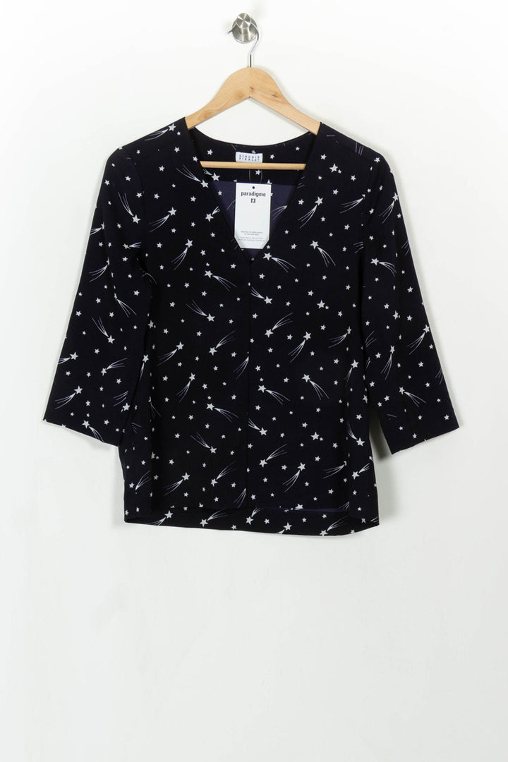 Blouse Bleue et Blanche - Taille M/38 de la marque Claudie Pierlot | PARAD115134 - Vendu par Paradigme - Image 2