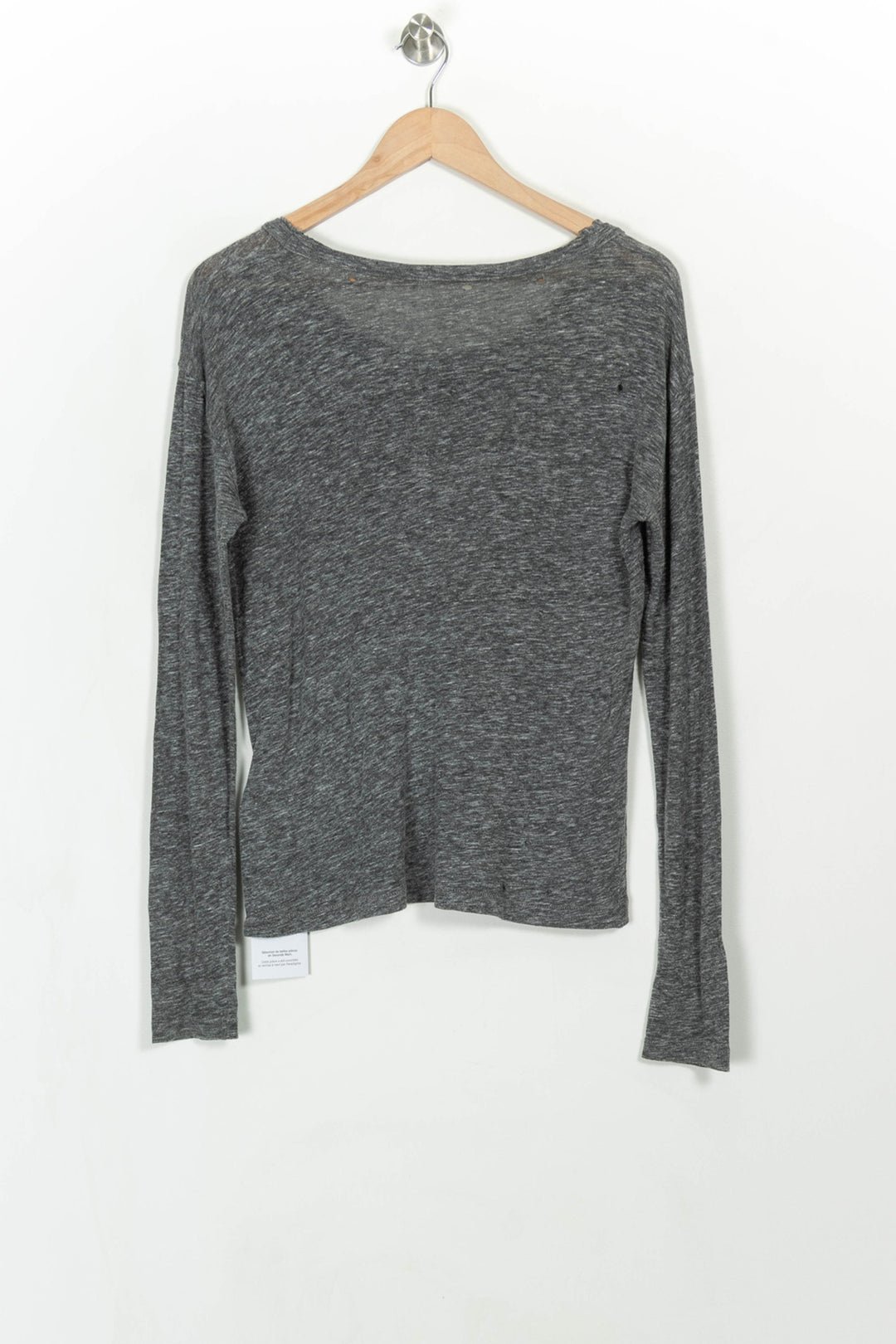 Tee-shirt à Manches Longues Gris - Taille S/36 de la marque Zadig&amp;Voltaire | PARAD115137 - Vendu par Paradigme - Image 5