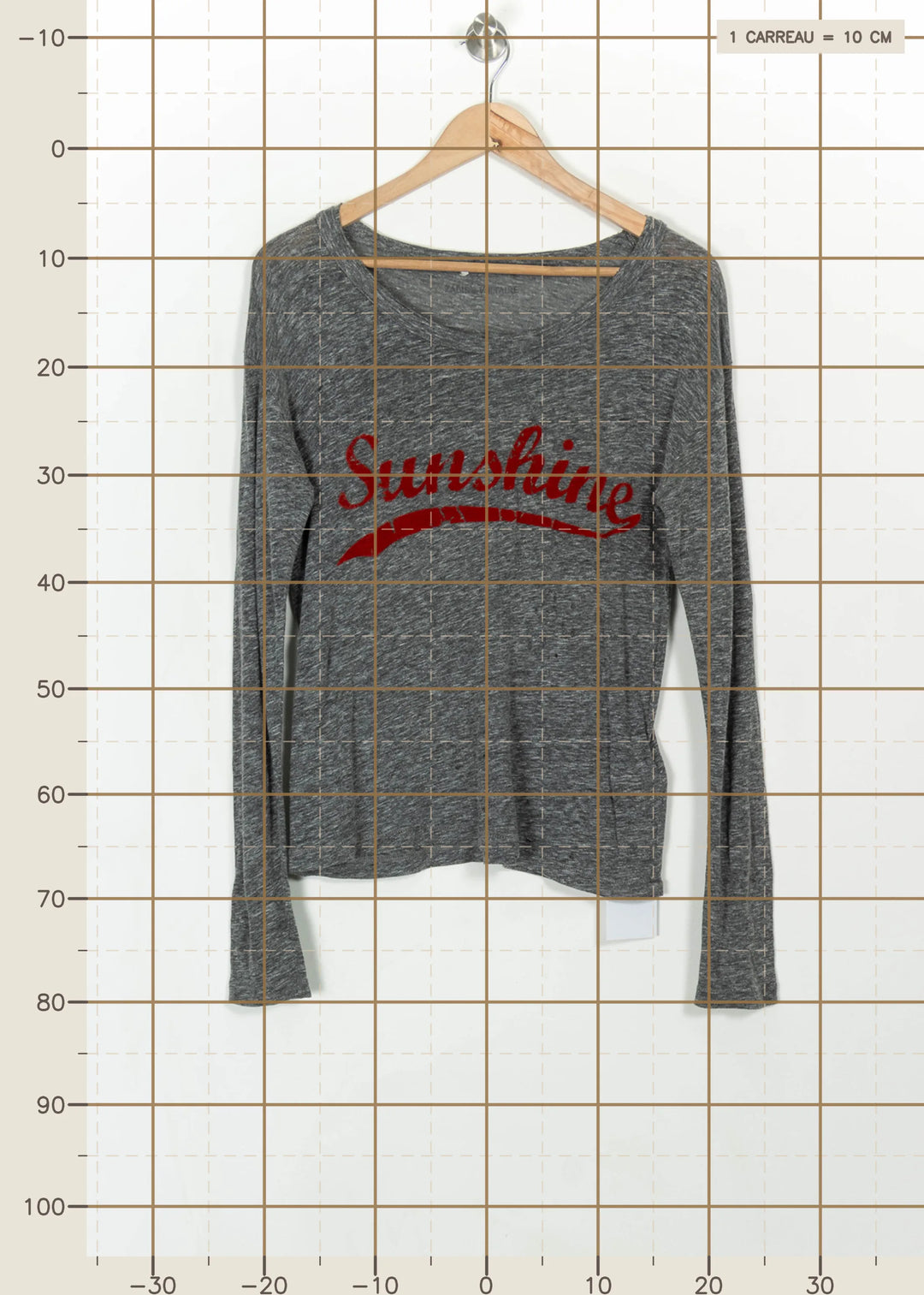 Tee-shirt à Manches Longues Gris - Taille S/36 de la marque Zadig&amp;Voltaire | PARAD115137 - Vendu par Paradigme - Image 4