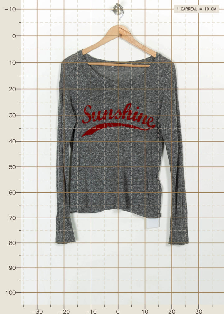Tee-shirt à Manches Longues Gris - Taille S/36 de la marque Zadig&amp;Voltaire | PARAD115137 - Vendu par Paradigme - Image 4