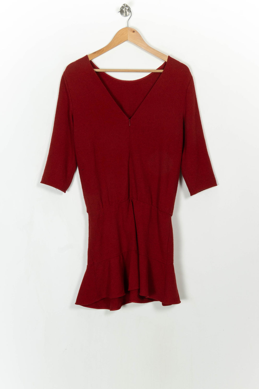 Robe Volantée Bordeaux - Taille S/36 de la marque ba&amp;sh | PARAD115151 - Vendu par Paradigme - Image 5