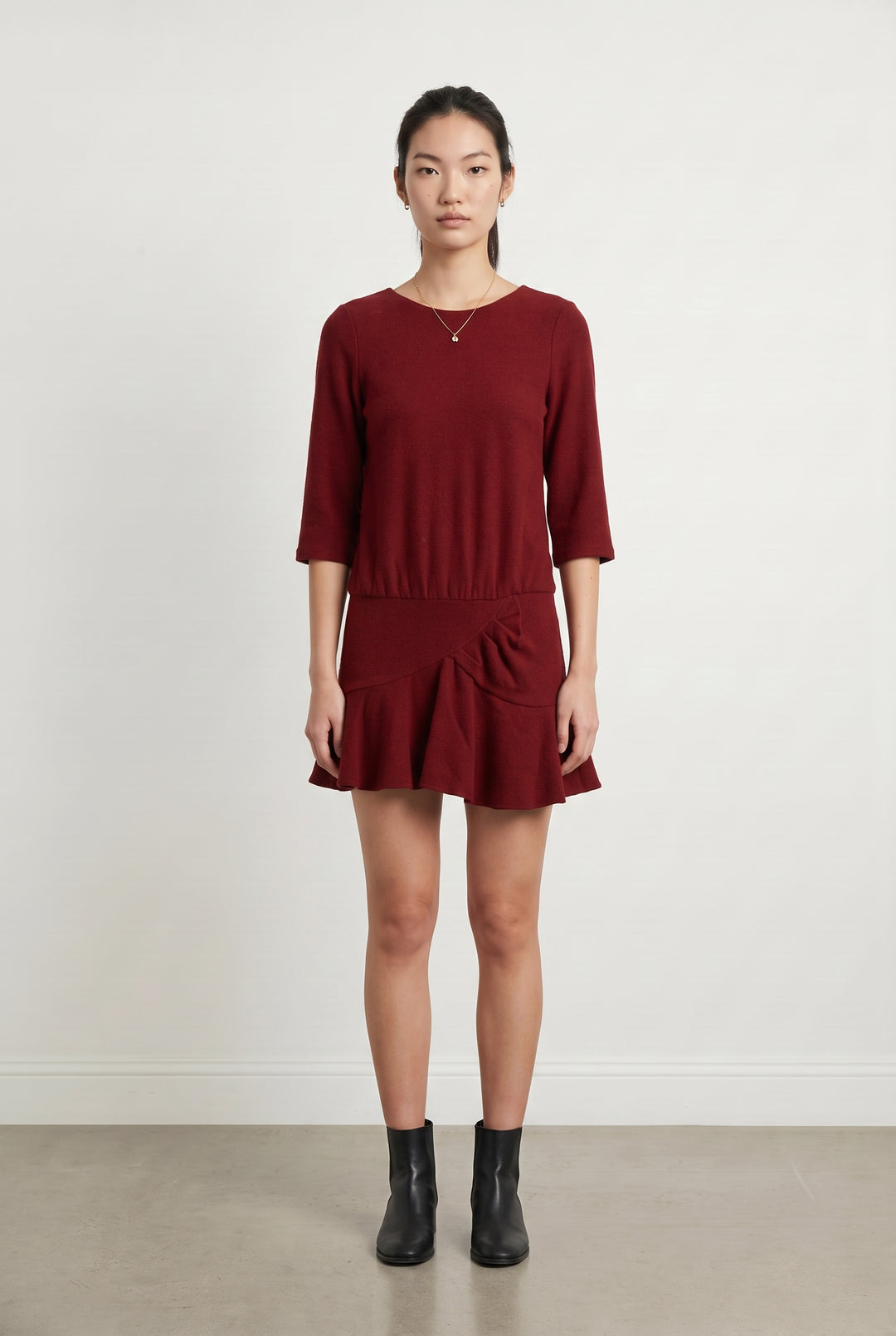 Robe Volantée Bordeaux - Taille S/36 de la marque ba&amp;sh | PARAD115151 - Vendu par Paradigme - Image 1
