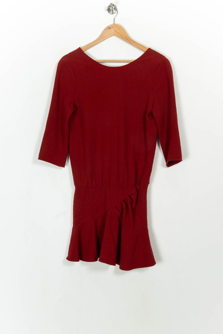 Robe Volantée Bordeaux - Taille S/36 de la marque ba&amp;sh | PARAD115151 - Vendu par Paradigme - Image 2