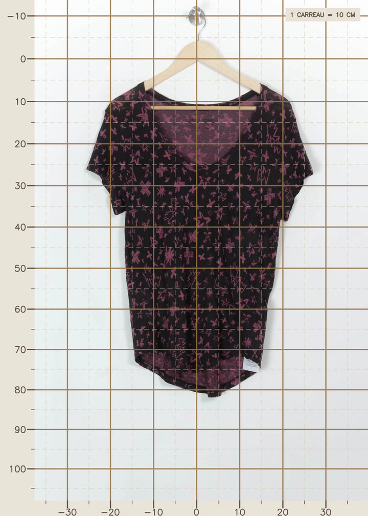 T-shirt Noir et Rose - Taille M/38 de la marque Zadig&amp;Voltaire | PARAD115152 - Vendu par Paradigme - Image 4
