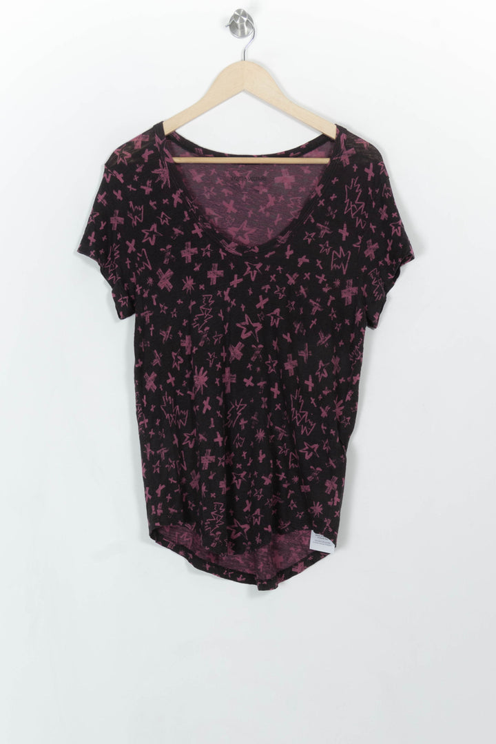 T-shirt Noir et Rose - Taille M/38 de la marque Zadig&amp;Voltaire | PARAD115152 - Vendu par Paradigme - Image 2