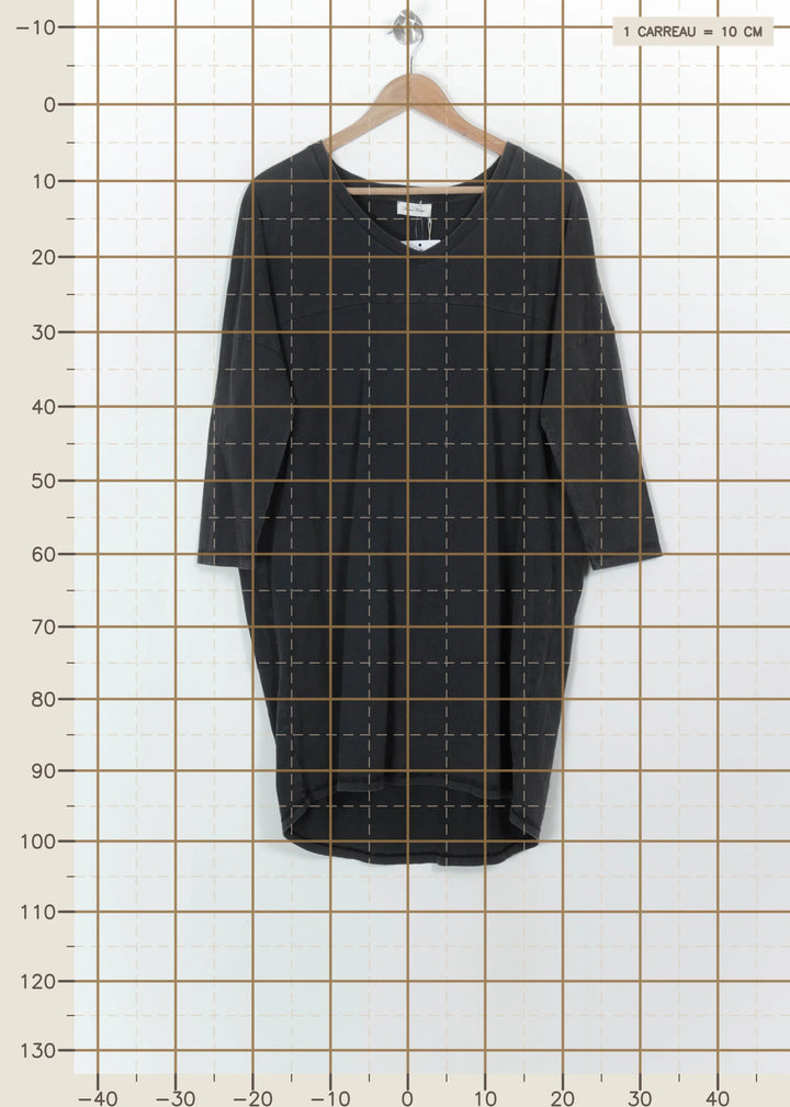 Robe Tunique Grise - Taille S/36 de la marque American Vintage | PARAD115156 - Vendu par Paradigme - Image 4