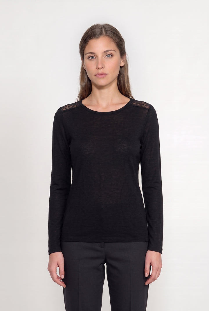 Pull Noir - Taille M/38 de la marque The Kooples | PARAD115158 - Vendu par Paradigme - Image 1