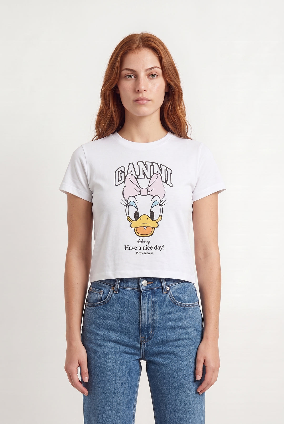 Tee-shirt Blanc - Taille S/36 de la marque Ganni | PARAD115159 - Vendu par Paradigme - Image 1
