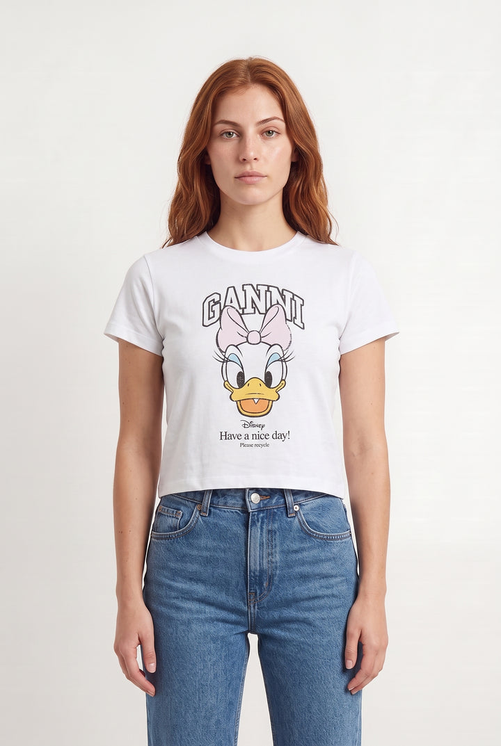 Tee-shirt Blanc - Taille S/36 de la marque Ganni | PARAD115159 - Vendu par Paradigme - Image 1