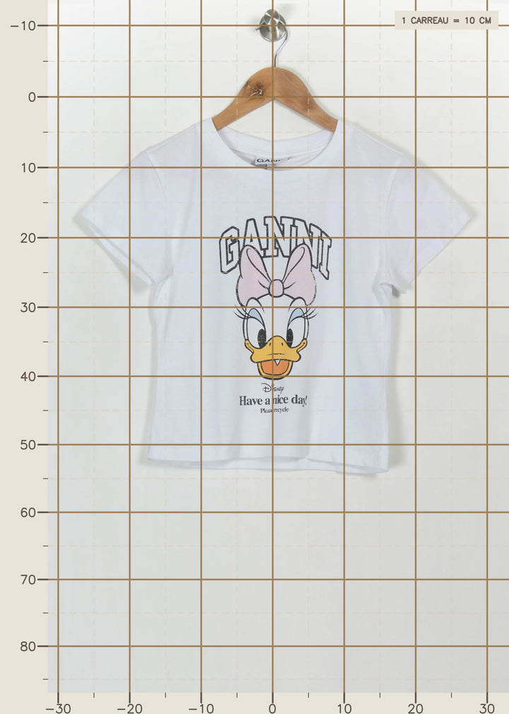 Tee-shirt Blanc - Taille S/36 de la marque Ganni | PARAD115159 - Vendu par Paradigme - Image 4
