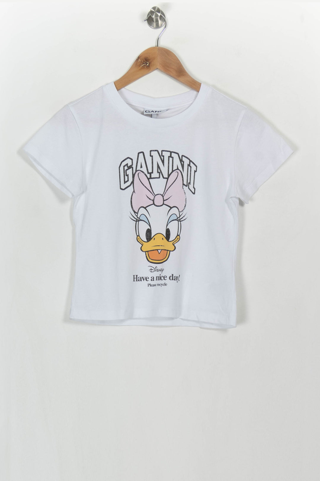 Tee-shirt Blanc - Taille S/36 de la marque Ganni | PARAD115159 - Vendu par Paradigme - Image 2