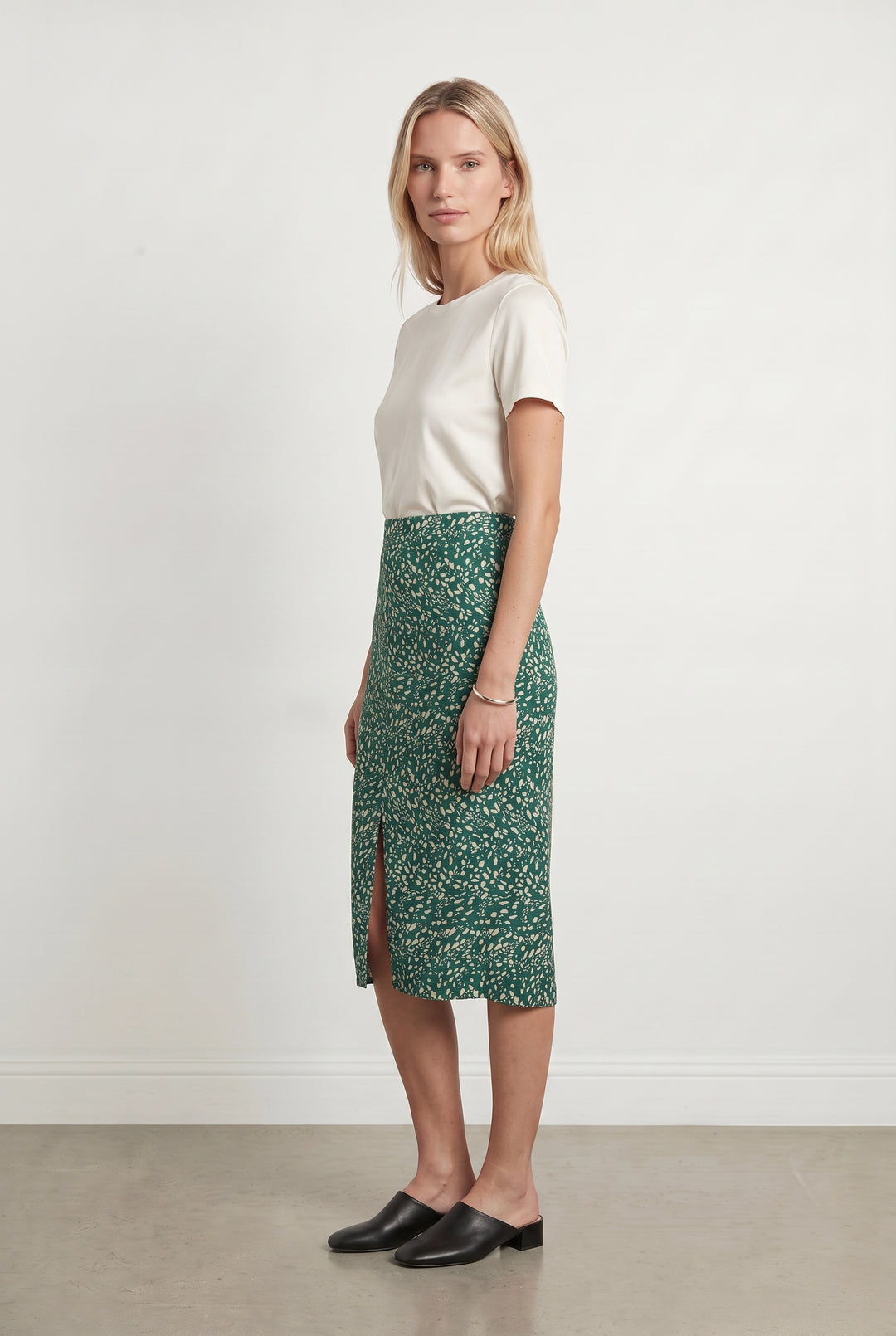 Jupe Longue Verte et Blanche - Taille M/38 de la marque ba&amp;sh | PARAD115161 - Vendu par Paradigme - Image 1