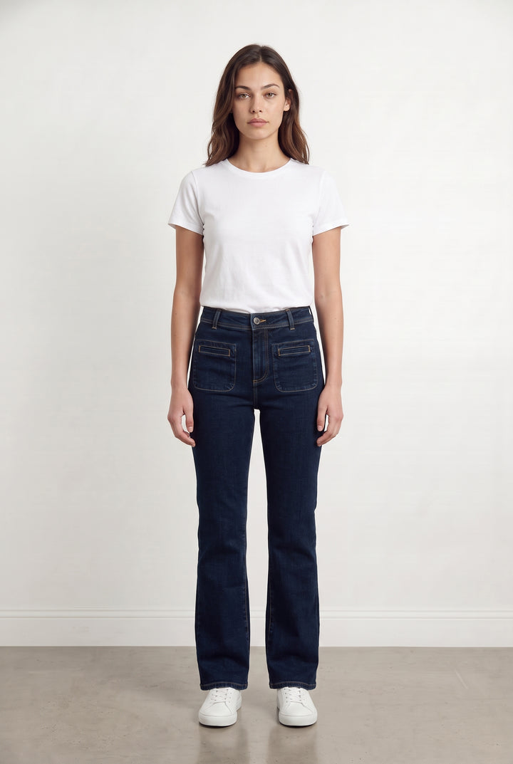 Jean Évasé Bleu - Taille XS/34 de la marque La Fée Maraboutée | PARAD115169 - Vendu par Paradigme - Image 1