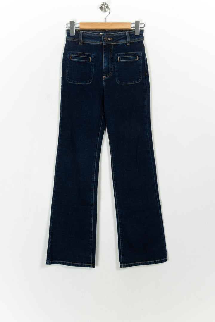 Jean Évasé Bleu - Taille XS/34 de la marque La Fée Maraboutée | PARAD115169 - Vendu par Paradigme - Image 2