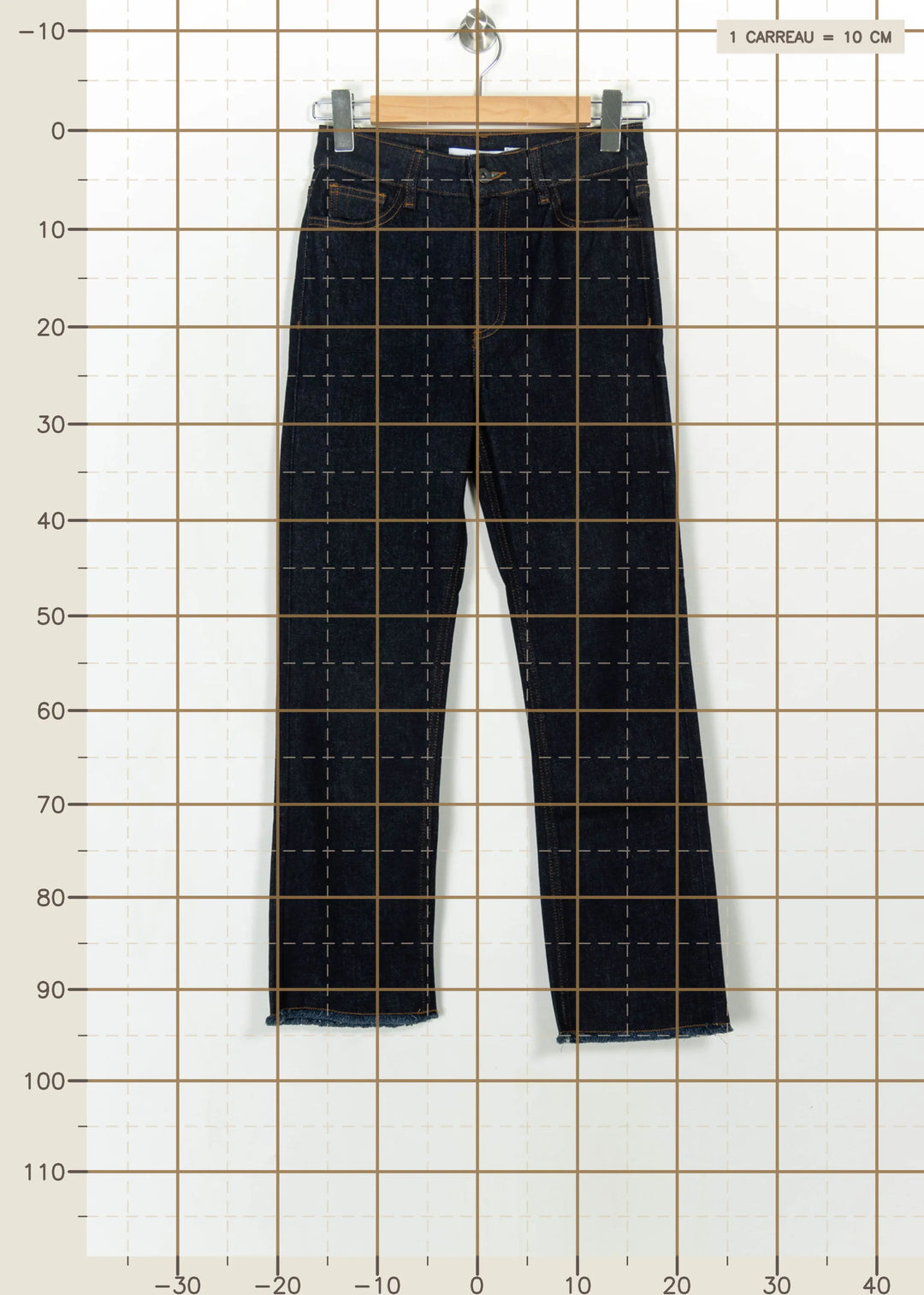 Jean Bleu - Taille XS/34 de la marque La Fée Maraboutée | PARAD115172 - Vendu par Paradigme - Image 4