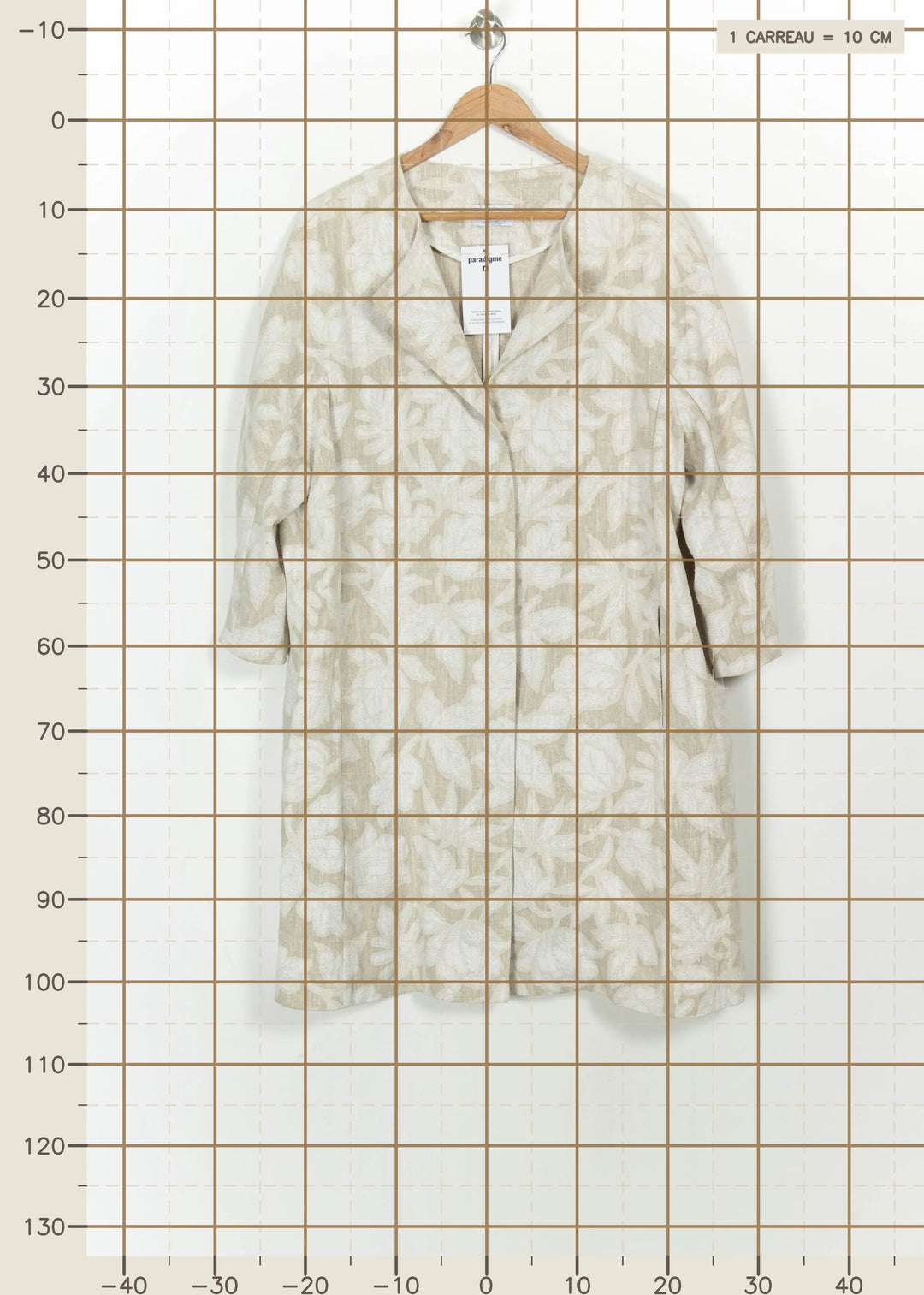 Manteau Beige et Blanc - Taille XXL/44 de la marque Marina Rinaldi | PARAD115174 - Vendu par Paradigme - Image 4