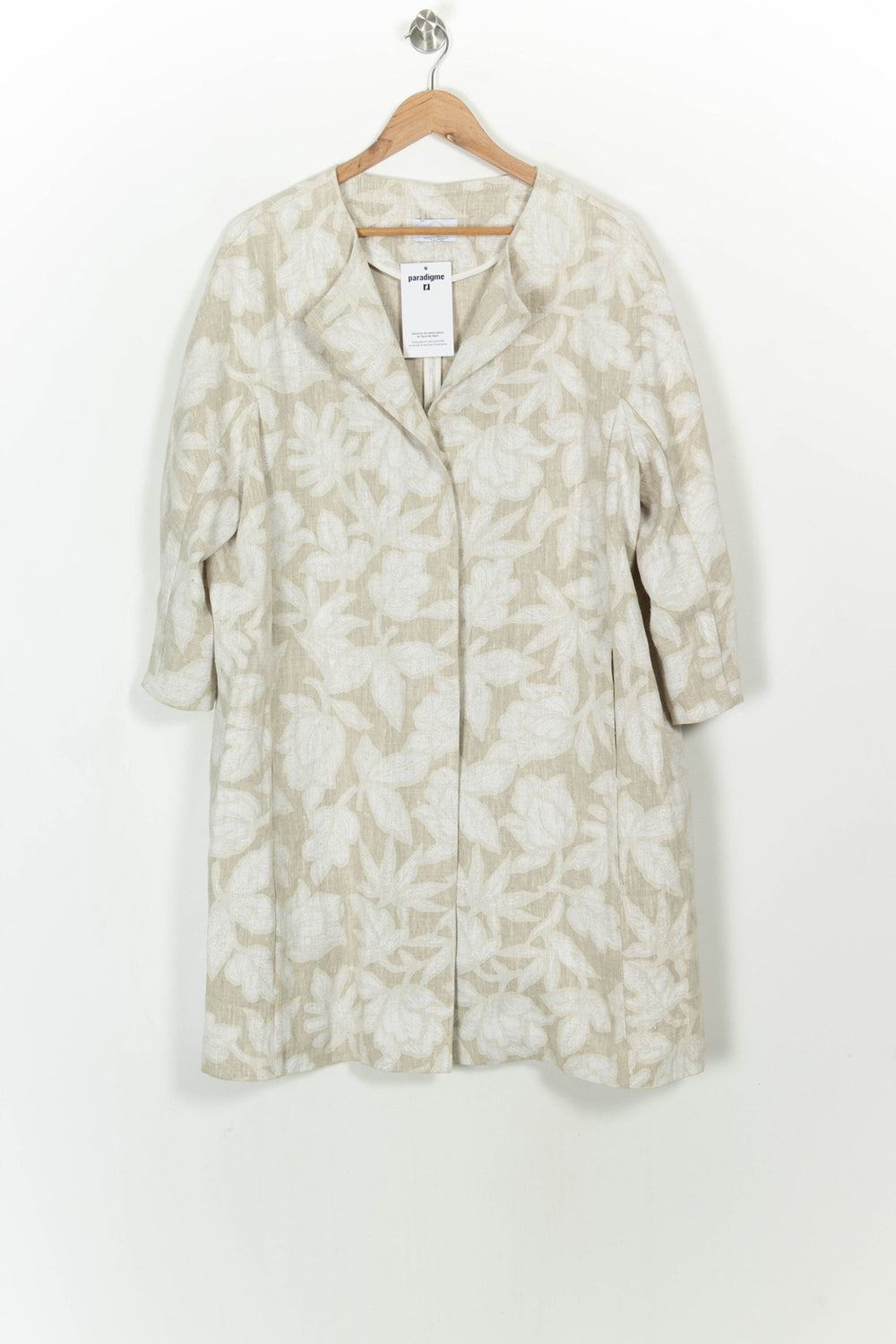 Manteau Beige et Blanc - Taille XXL/44 de la marque Marina Rinaldi | PARAD115174 - Vendu par Paradigme - Image 2