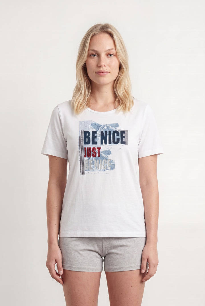 Tee-shirt Blanc - Taille L/40 de la marque Marina Rinaldi | PARAD115177 - Vendu par Paradigme - Image 1