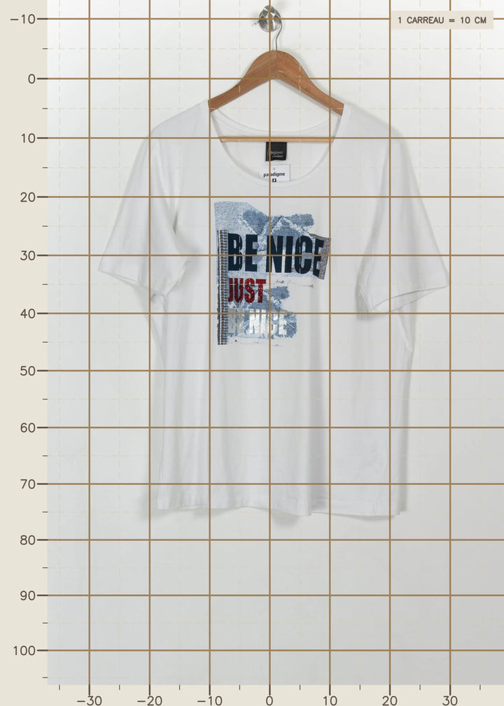 Tee-shirt Blanc - Taille L/40 de la marque Marina Rinaldi | PARAD115177 - Vendu par Paradigme - Image 4