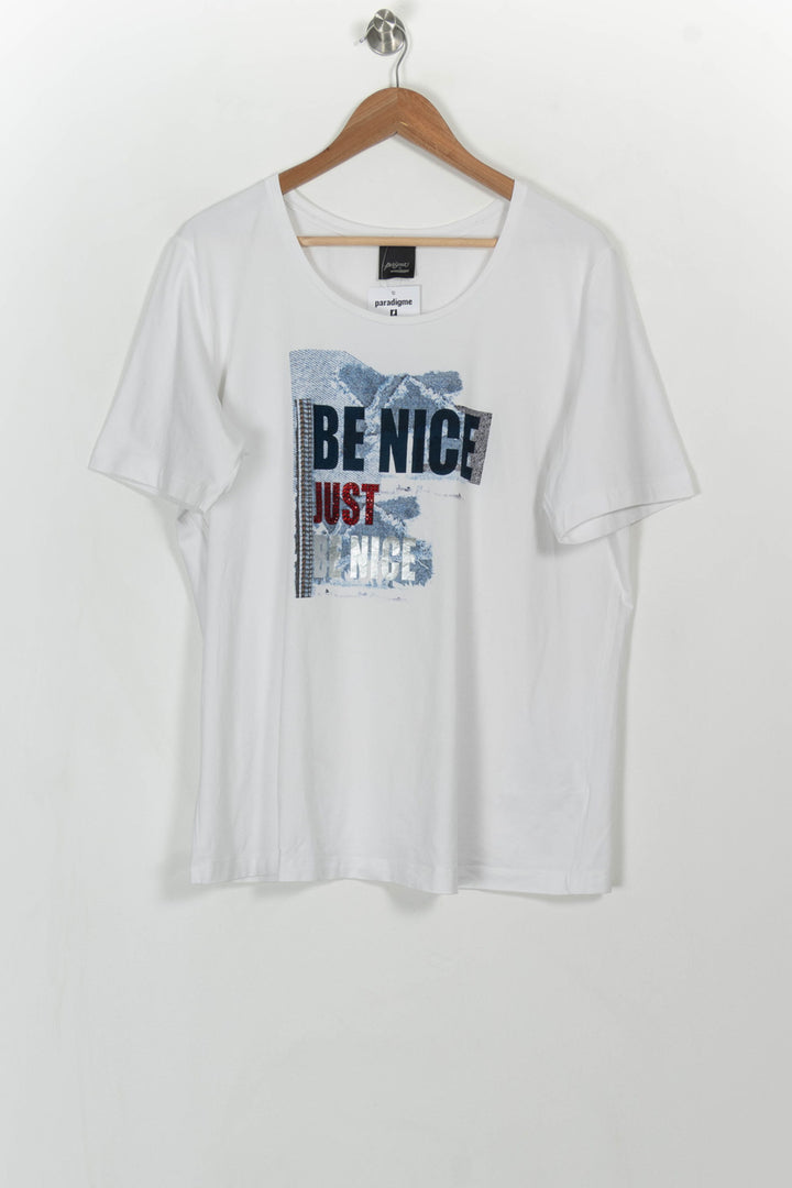 Tee-shirt Blanc - Taille L/40 de la marque Marina Rinaldi | PARAD115177 - Vendu par Paradigme - Image 2