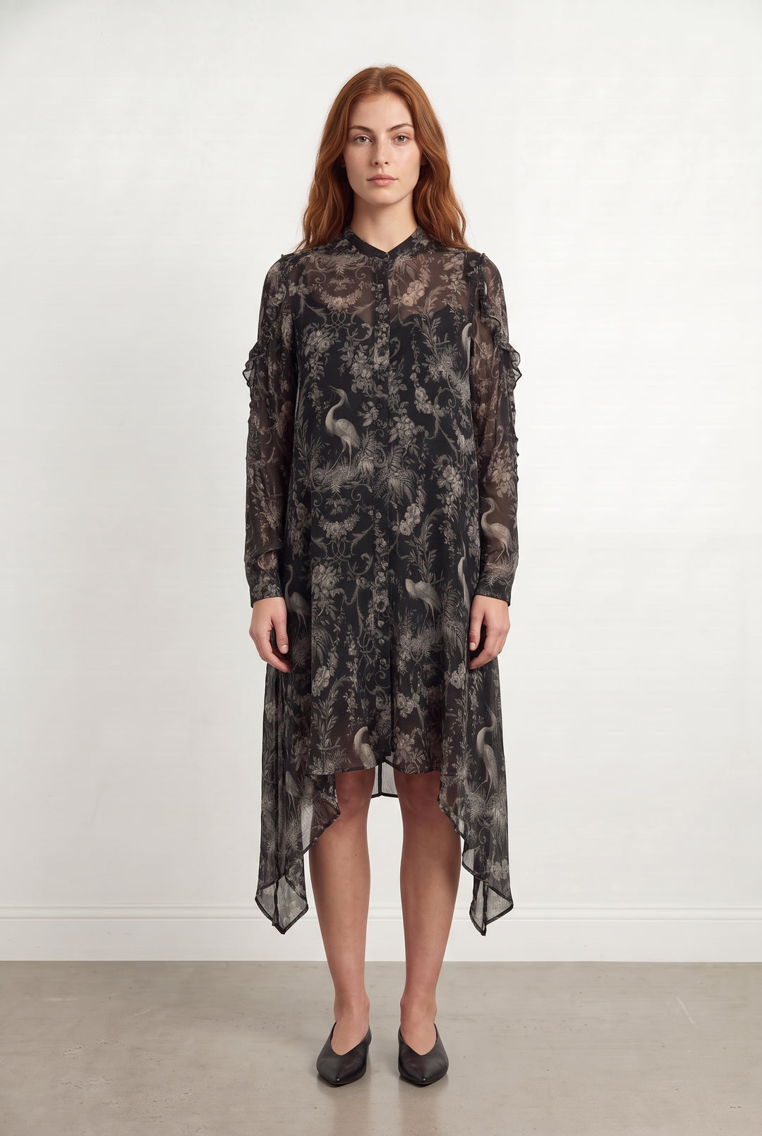 Robe Midi Noire et Beige - Taille M/38 de la marque The Kooples | PARAD115179 - Vendu par Paradigme - Image 1