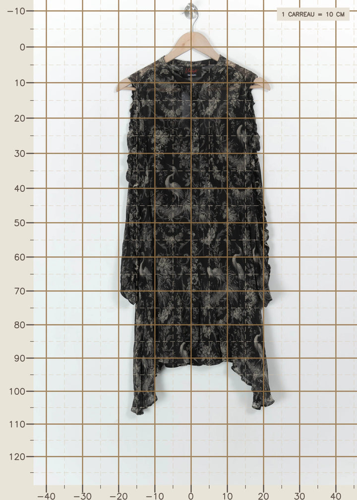 Robe Midi Noire et Beige - Taille M/38 de la marque The Kooples | PARAD115179 - Vendu par Paradigme - Image 4