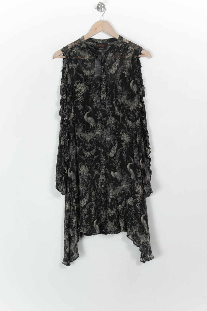 Robe Midi Noire et Beige - Taille M/38 de la marque The Kooples | PARAD115179 - Vendu par Paradigme - Image 2