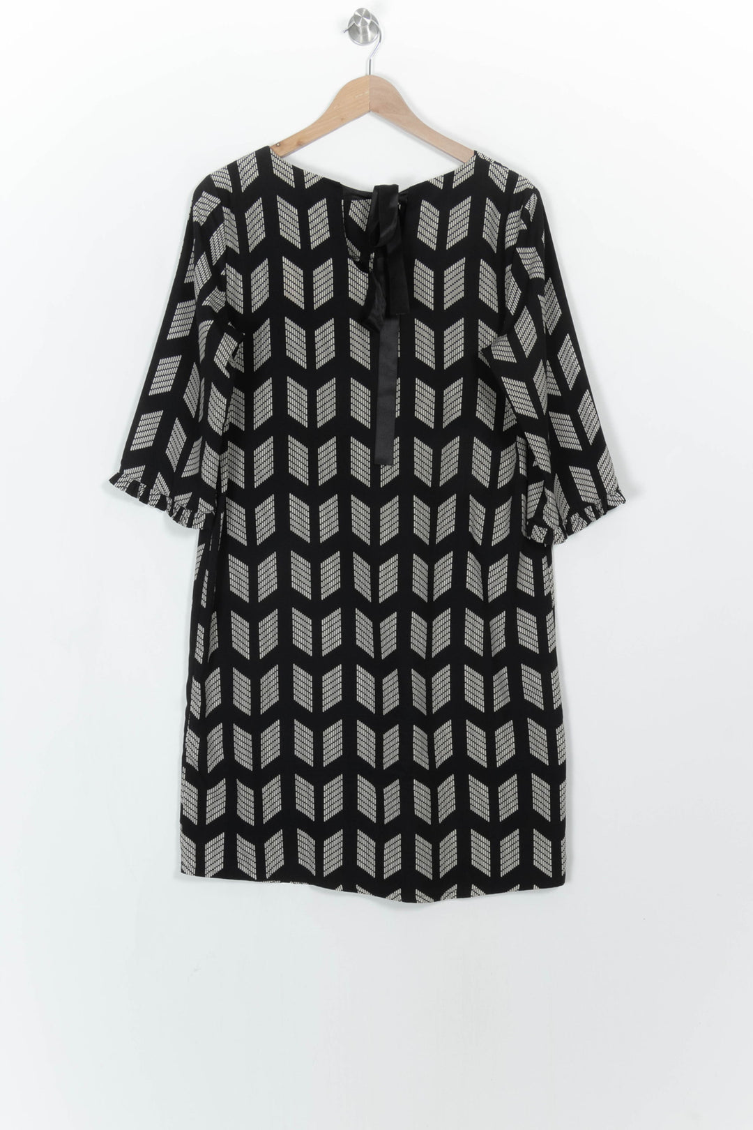 Robe Droite Noire et Blanche - Taille M/38 de la marque La Fée Maraboutée | PARAD115180 - Vendu par Paradigme - Image 5