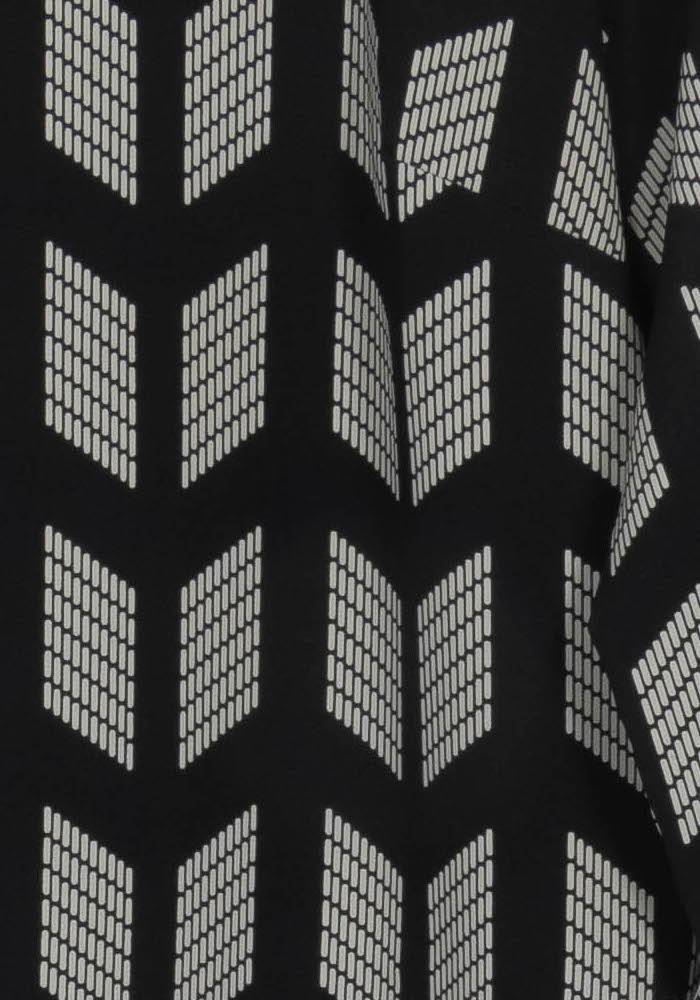 Robe Droite Noire et Blanche - Taille M/38 de la marque La Fée Maraboutée | PARAD115180 - Vendu par Paradigme - Image 3