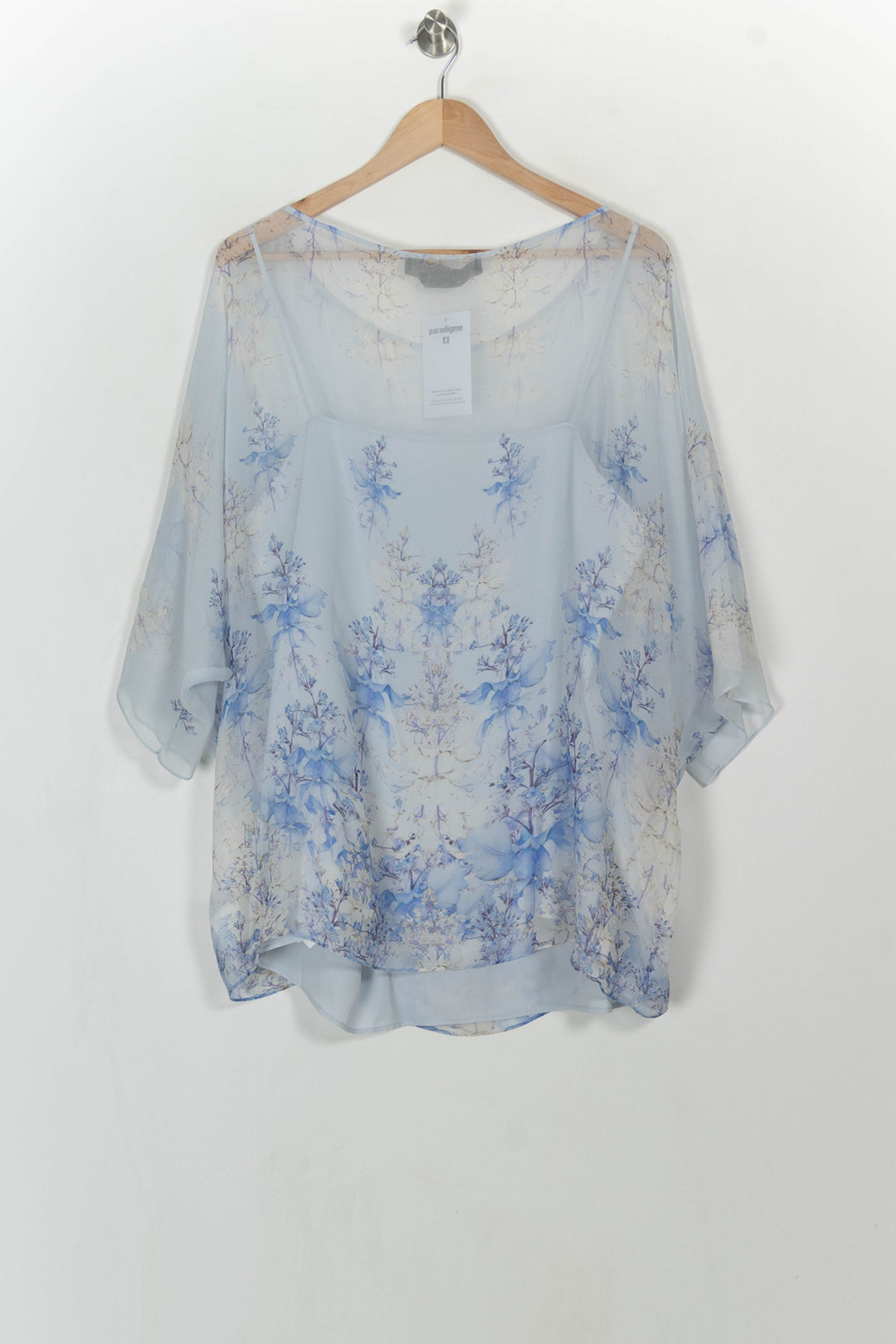 Blouse Bleue et Blanche - Taille XL/42 de la marque Marina Rinaldi | PARAD115183 - Vendu par Paradigme - Image 5