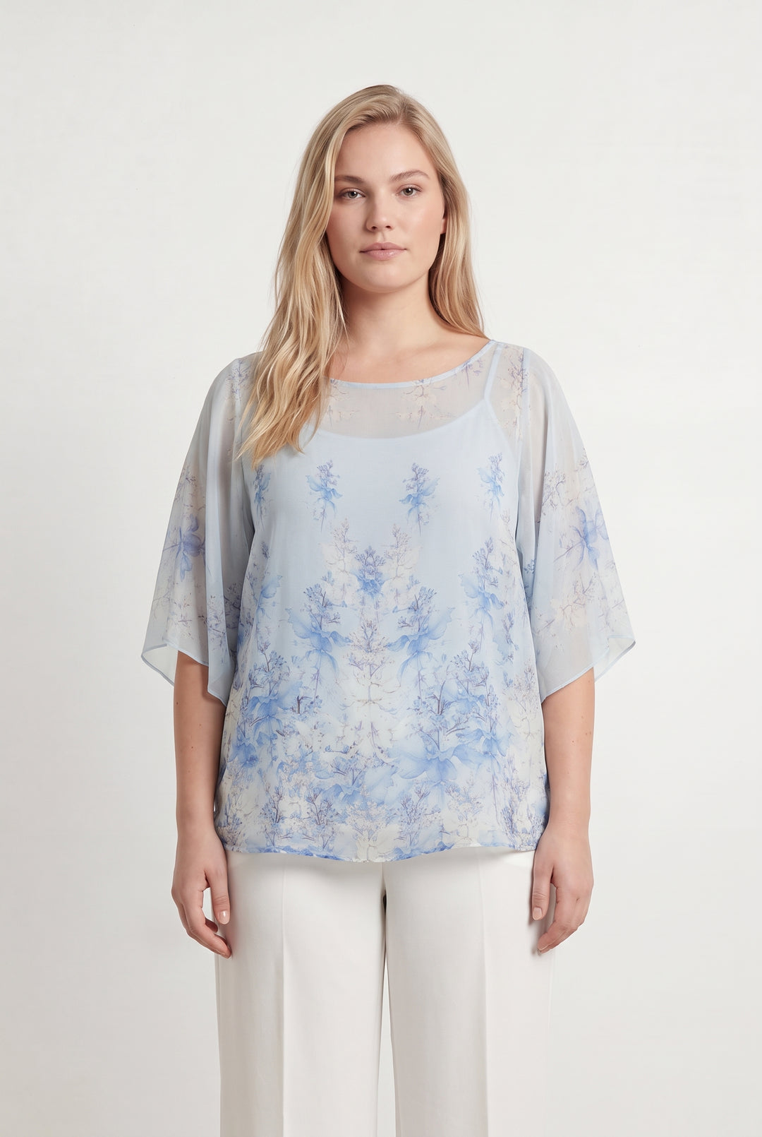 Blouse Bleue et Blanche - Taille XL/42 de la marque Marina Rinaldi | PARAD115183 - Vendu par Paradigme - Image 1