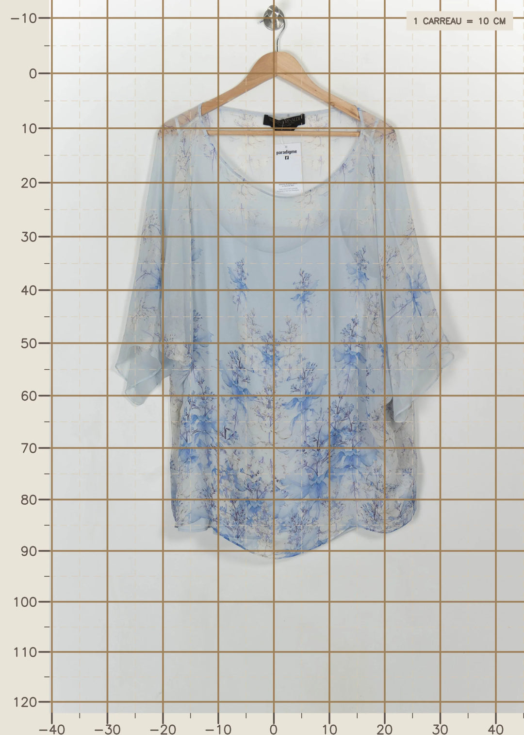 Blouse Bleue et Blanche - Taille XL/42 de la marque Marina Rinaldi | PARAD115183 - Vendu par Paradigme - Image 4