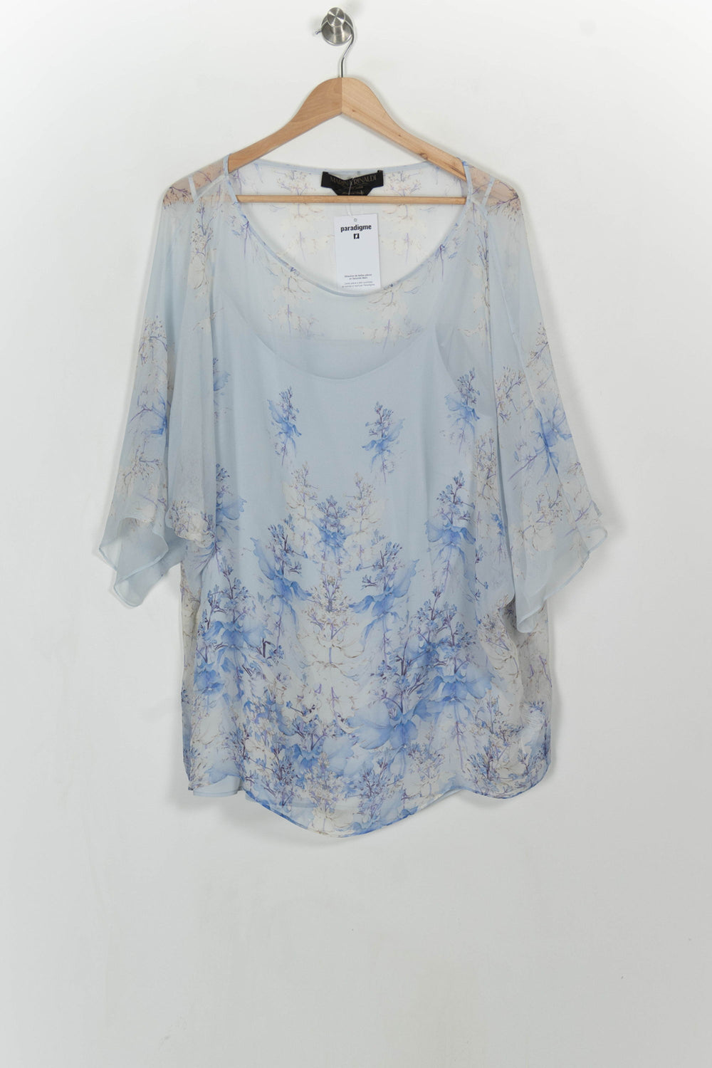 Blouse Bleue et Blanche - Taille XL/42 de la marque Marina Rinaldi | PARAD115183 - Vendu par Paradigme - Image 2