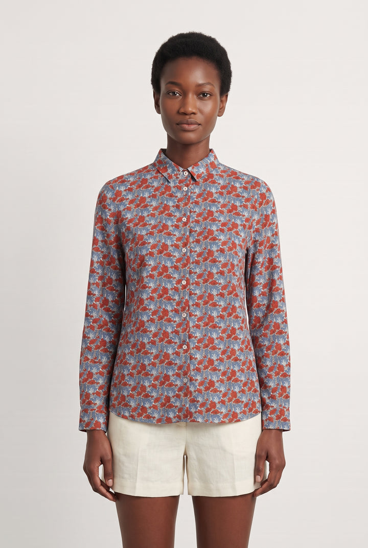 Chemise Rouge et Bleue - Taille S/36 de la marque Mister K | PARAD115185 - Vendu par Paradigme - Image 1