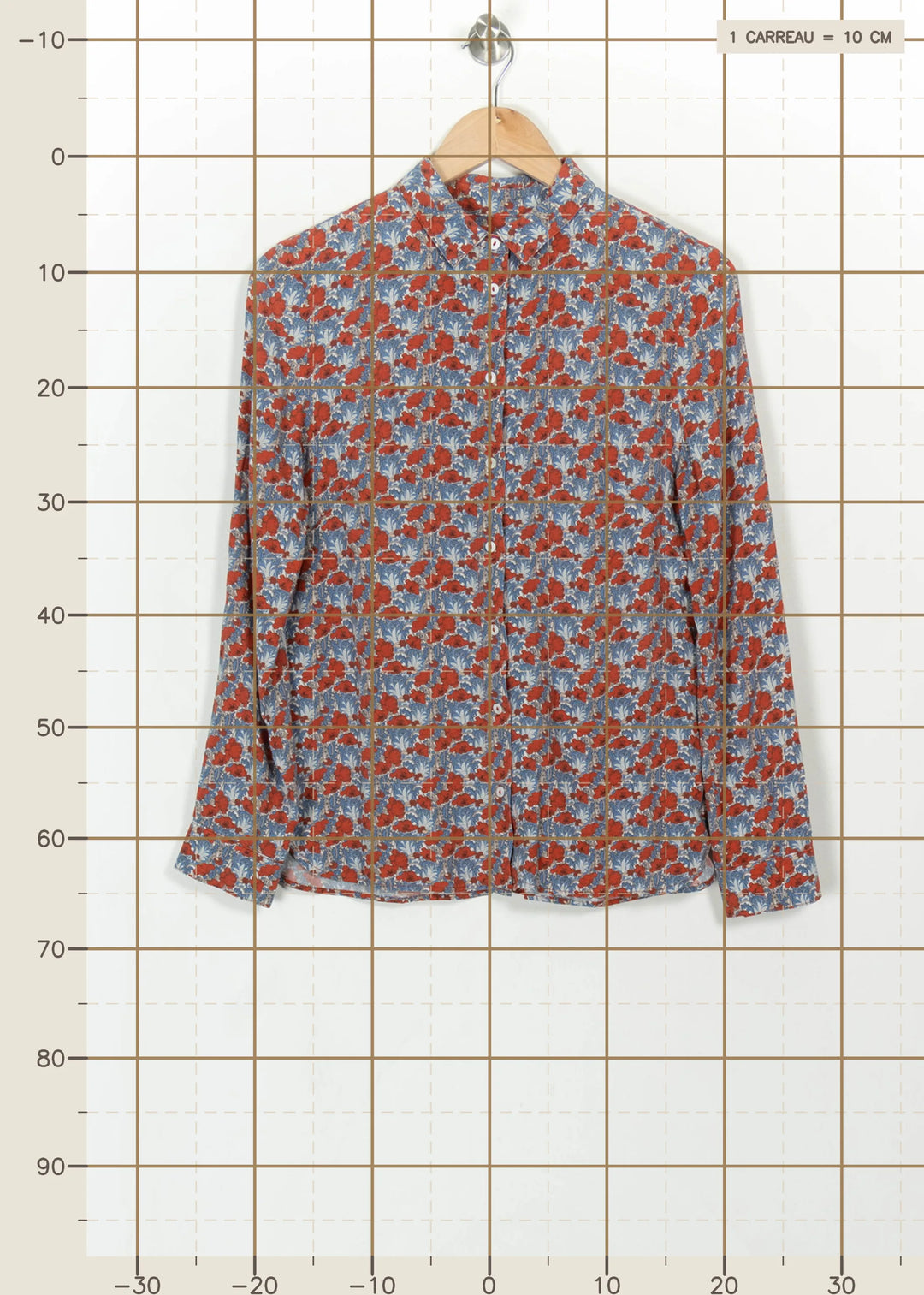 Chemise Rouge et Bleue - Taille S/36 de la marque Mister K | PARAD115185 - Vendu par Paradigme - Image 4