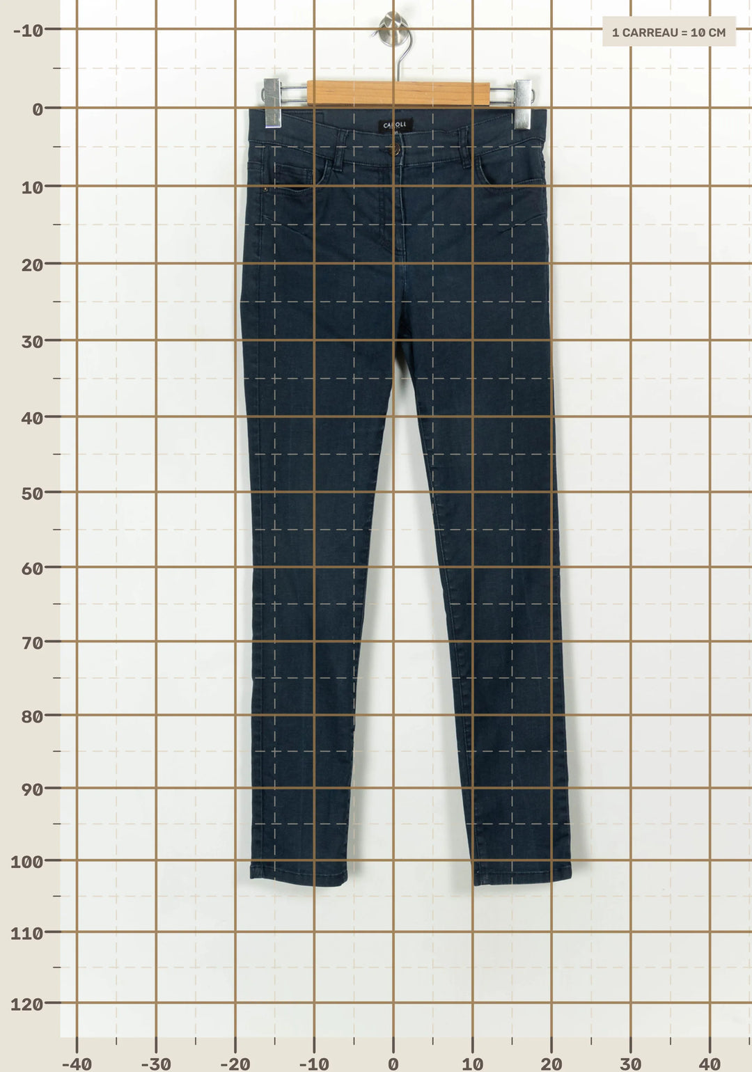 Jean Skinny Bleu - Taille L/40 de la marque Caroll | PARAD115191 - Vendu par Paradigme - Image 4