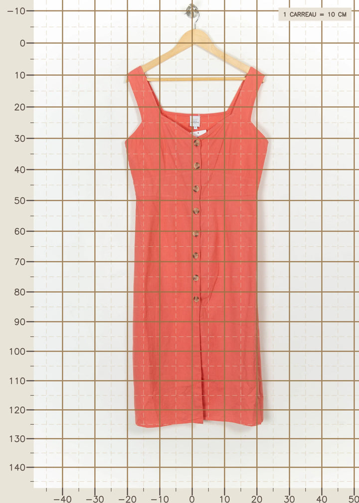 Robe Boutonnée Rose - Taille L/40 de la marque Petite Mendigote | PARAD115192 - Vendu par Paradigme - Image 4