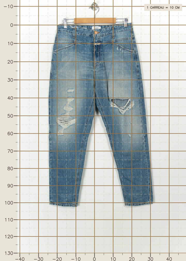 Jean Délavé Bleu - Taille L/40 de la marque Closed | PARAD115194 - Vendu par Paradigme - Image 4
