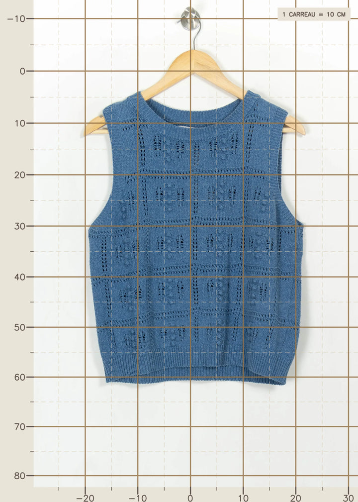Pull Sans Manches Bleu - Taille L/40 de la marque La Fée Maraboutée | PARAD115195 - Vendu par Paradigme - Image 4