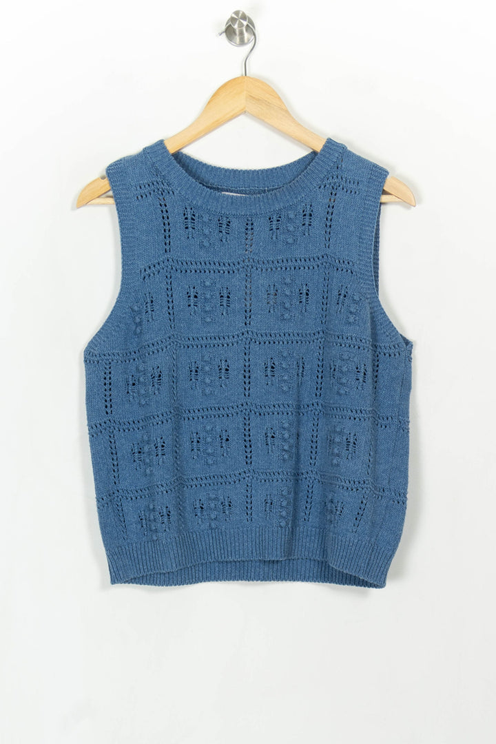 Pull Sans Manches Bleu - Taille L/40 de la marque La Fée Maraboutée | PARAD115195 - Vendu par Paradigme - Image 2
