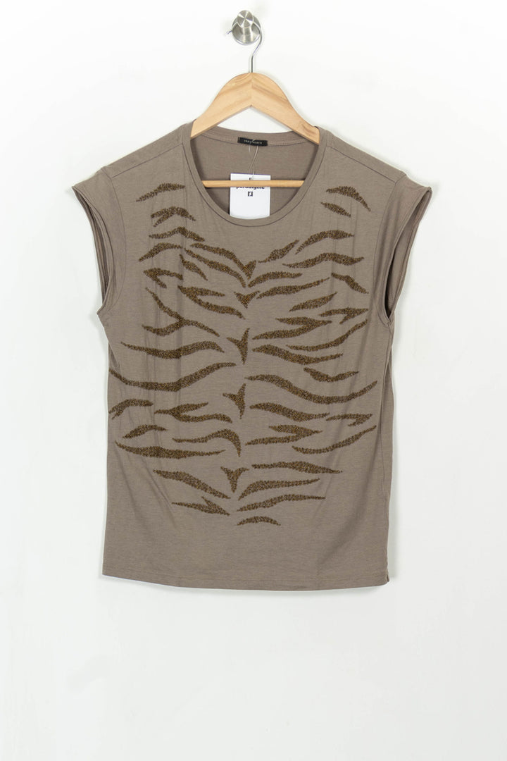 Tee-shirt Marron - Taille XS/34 de la marque IKKS | PARAD115200 - Vendu par Paradigme - Image 2